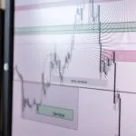 Detailed view of a trading chart analyzing cryptocurrency trends and market data.